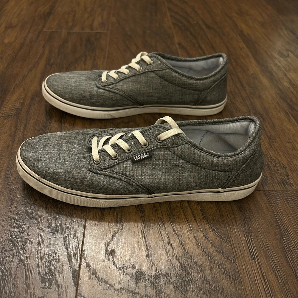 Vans Atwood Low-Top Lace-Up Low Rock Textile Gray Sneakers Unisex W 7 M 5.5